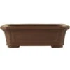 Bonsaischale 23x18x7.5cm Dunkelbraun Rechteckig Unglasiert -Pflanzenladen h23 193 db