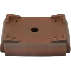 Bonsaischale 26.5x19x6.5cm Antik-Braun Rechteckig Unglasiert