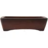 Bonsaischale 29.5x20x8cm Antik-Braun Rechteckig Unglasiert