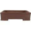 Bonsaischale 29.5x23x8cm Antik-Braun Rechteckig Unglasiert
