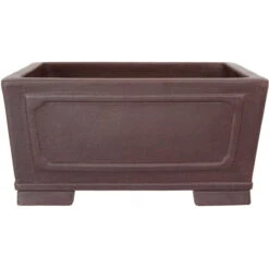 Bonsaischale 30x30x14.5cm Braun Quadratisch Unglasiert