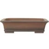 Bonsaischale 30.5x24x8cm Antik-Braun Rechteckig Unglasiert