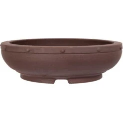 Bonsaischale 32x32x9cm Braun Rund Unglasiert