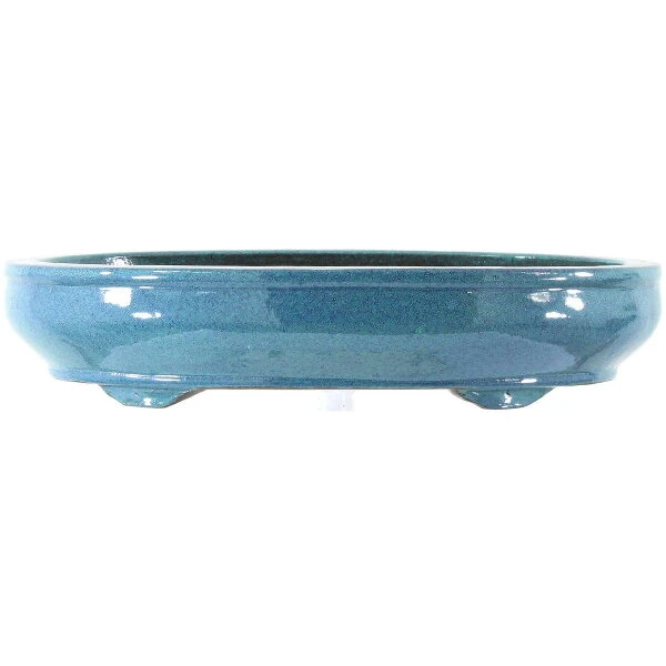 Bonsaischale 34x26.5x7cm Hellblau Oval Glasiert 3 Bonsaischale 34x26.5x7cm Hellblau Oval Glasiert