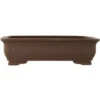 Bonsaischale 34.5x26x9cm Dunkelbraun Rechteckig Unglasiert -Pflanzenladen h35 003 db