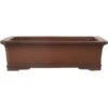 Bonsaischale 34.5x29x10cm Antik-Braun Rechteckig Unglasiert