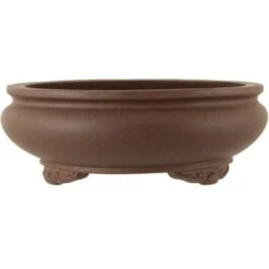 Bonsaischale 39x39x14cm Braun Rund Unglasiert
