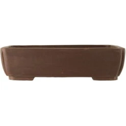 Bonsaischale 42.5x30.5x11cm Dunkelbraun Rechteckig Unglasiert