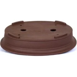 Bonsaischale 44x34x9cm Braun Oval Unglasiert -Pflanzenladen h44 446 b2