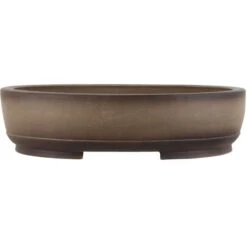 Bonsaischale 44.5x36x11cm Antik-Grau Oval Unglasiert
