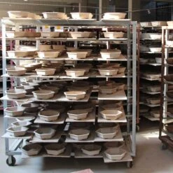 Bonsaischale 14x14x8.5cm Dunkelbraun Quadratisch Unglasiert -Pflanzenladen s14 824 db4