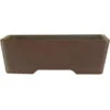 Bonsaischale 15x11x5cm Dunkelbraun Rechteckig Unglasiert