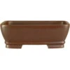 Bonsaischale 16.5x13x5.5cm Dunkelbraun Rechteckig Unglasiert -Pflanzenladen s17 025 db