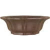 Bonsaischale 18x18x6cm Dunkelbraun Sonstige Form Unglasiert