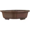 Bonsaischale 18.5x18.5x5.5cm Antik-Rotbraun Achteckig Unglasiert