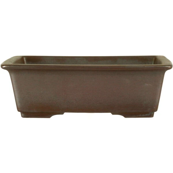 Bonsaischale 21x17x6.5cm Dunkelbraun Rechteckig Unglasiert 3 Bonsaischale 21x17x6.5cm Dunkelbraun Rechteckig Unglasiert