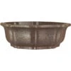 Bonsaischale 23x23x7.5cm Dunkelbraun Achteckig Unglasiert -Pflanzenladen s23 826 db