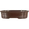 Bonsaischale 26x20x6.5cm Dunkelbraun Rechteckig Unglasiert