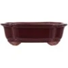 Bonsaischale 25.5x20.5x8cm Weinrot Sonstige Form Glasiert