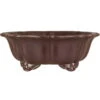 Bonsaischale 26.5x26.5x9.5cm Dunkelbraun Achteckig Unglasiert -Pflanzenladen s27 828 db