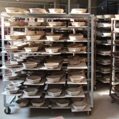 Bonsaischale 26.5x26.5x9.5cm Dunkelbraun Achteckig Unglasiert -Pflanzenladen s27 828 db4