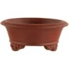 Bonsaischale 10x10x4cm Handarbeit Antik Rotbraun Rund Unglasiert -Pflanzenladen y10 705 ar