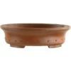 Bonsaischale 11.7x9.5x3.3cm Masteredition Antik Braun Oval Unglasiert